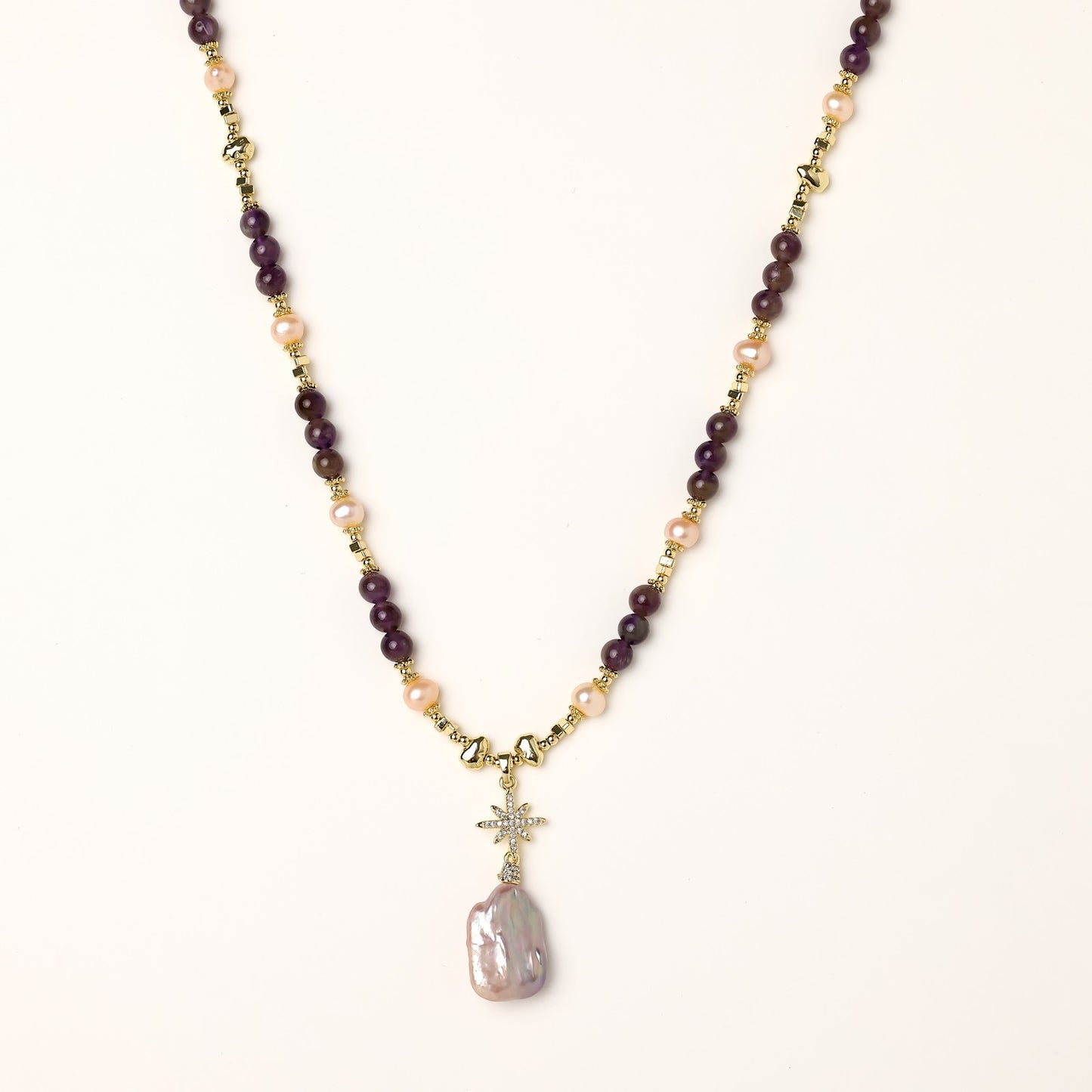 Between Intention and Intuition Pearl Necklace