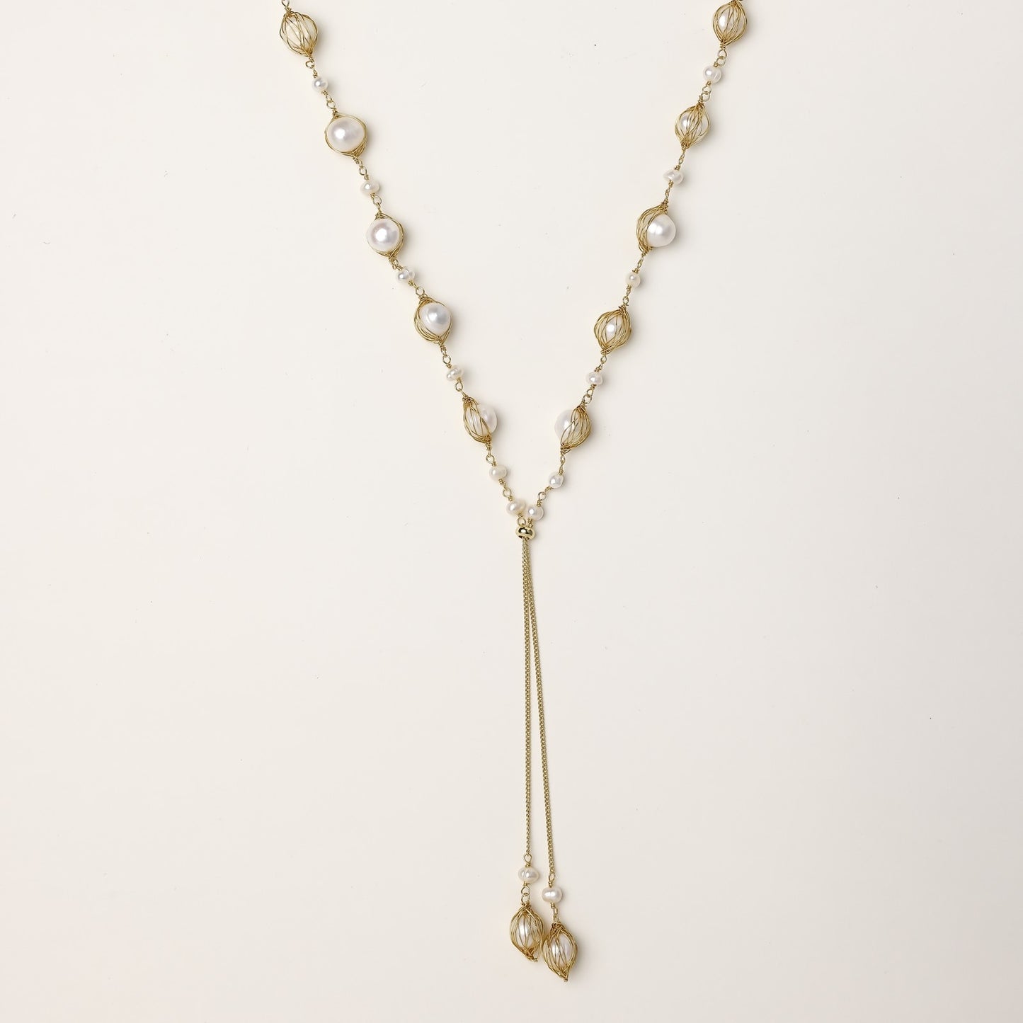Golden Drift Freshwater Pearl Necklace