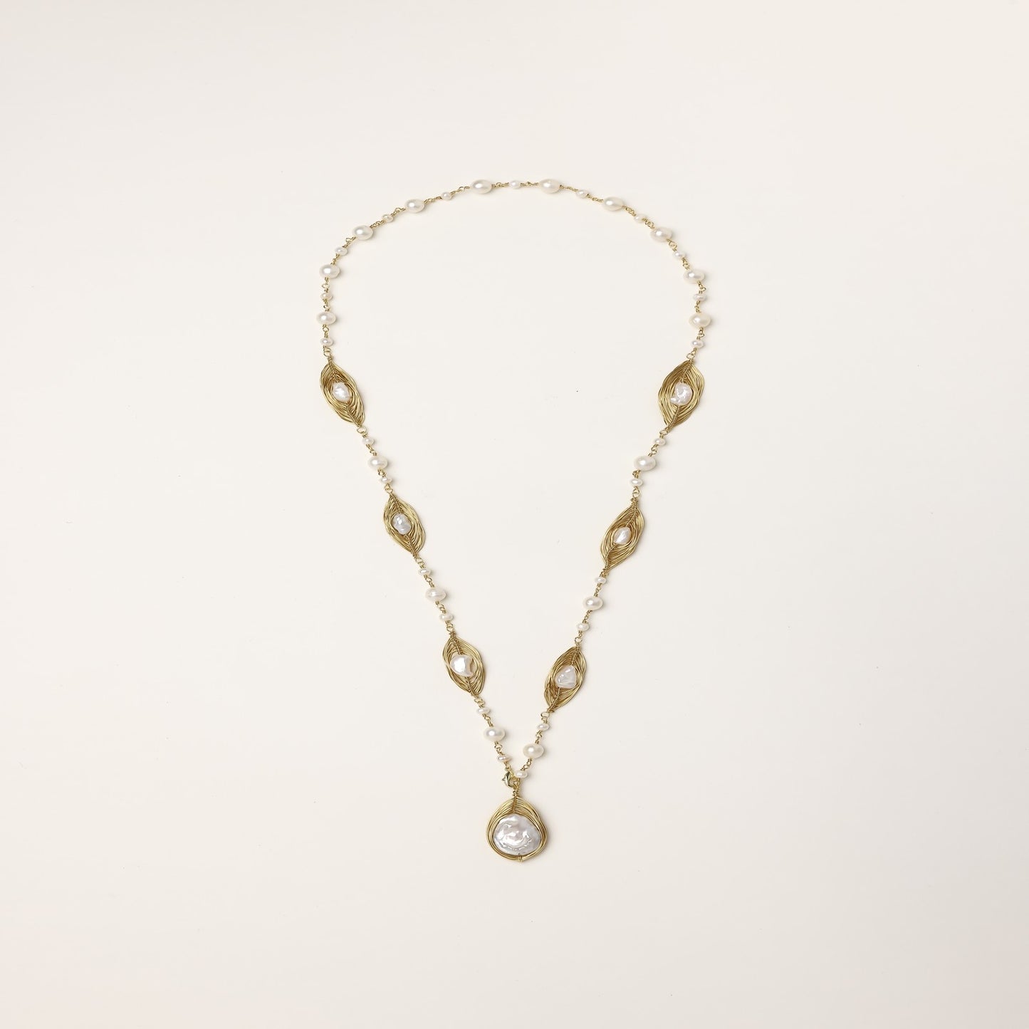 Echoes of Light Baroque Pendant Necklace