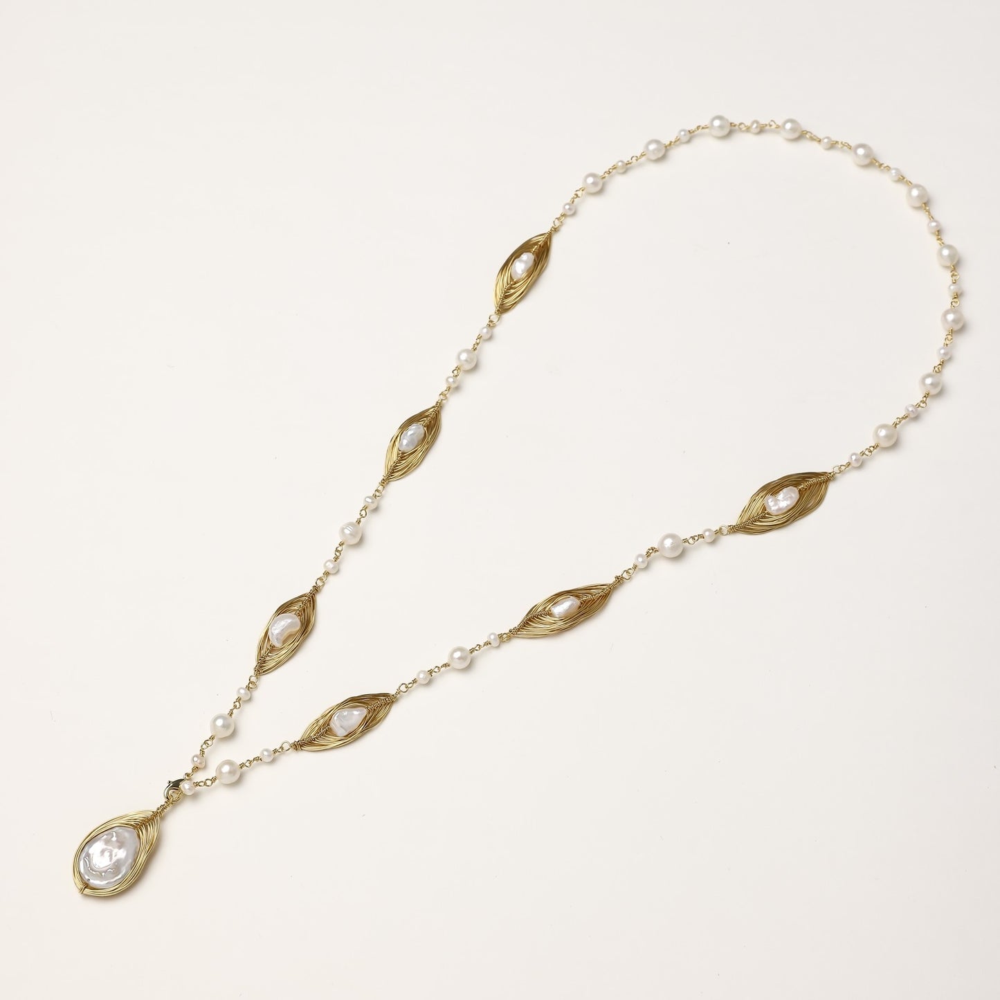 Echoes of Light Baroque Pendant Necklace