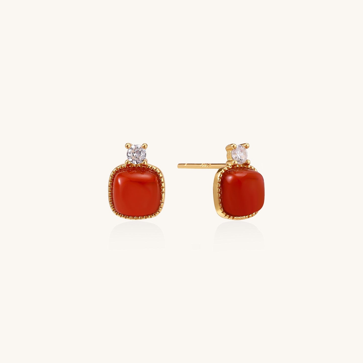 Crimson Confidence Studs