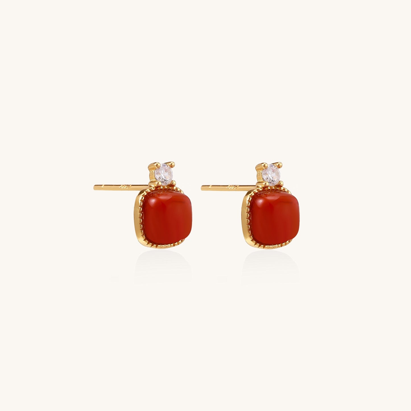 Crimson Confidence Studs
