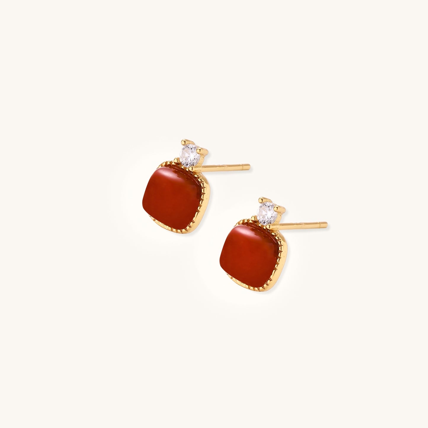 Crimson Confidence Studs
