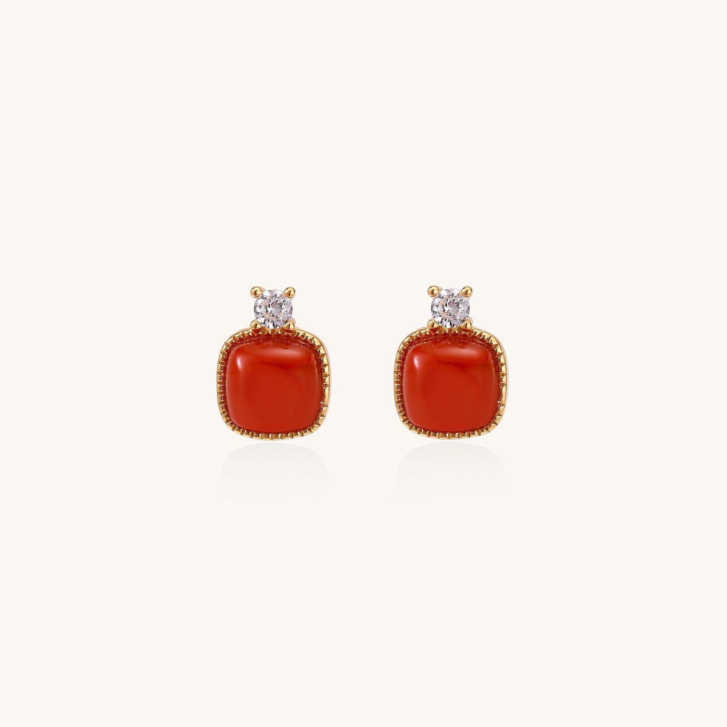 Crimson Confidence Studs