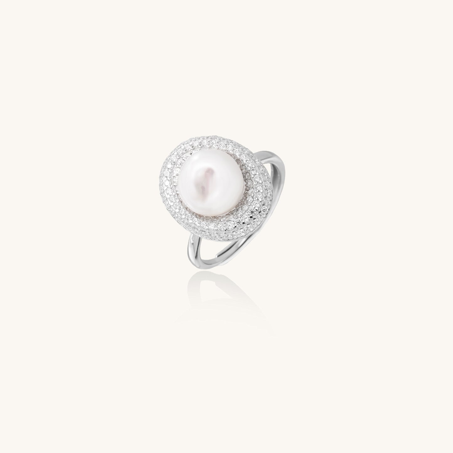 Pearl Halo Ring