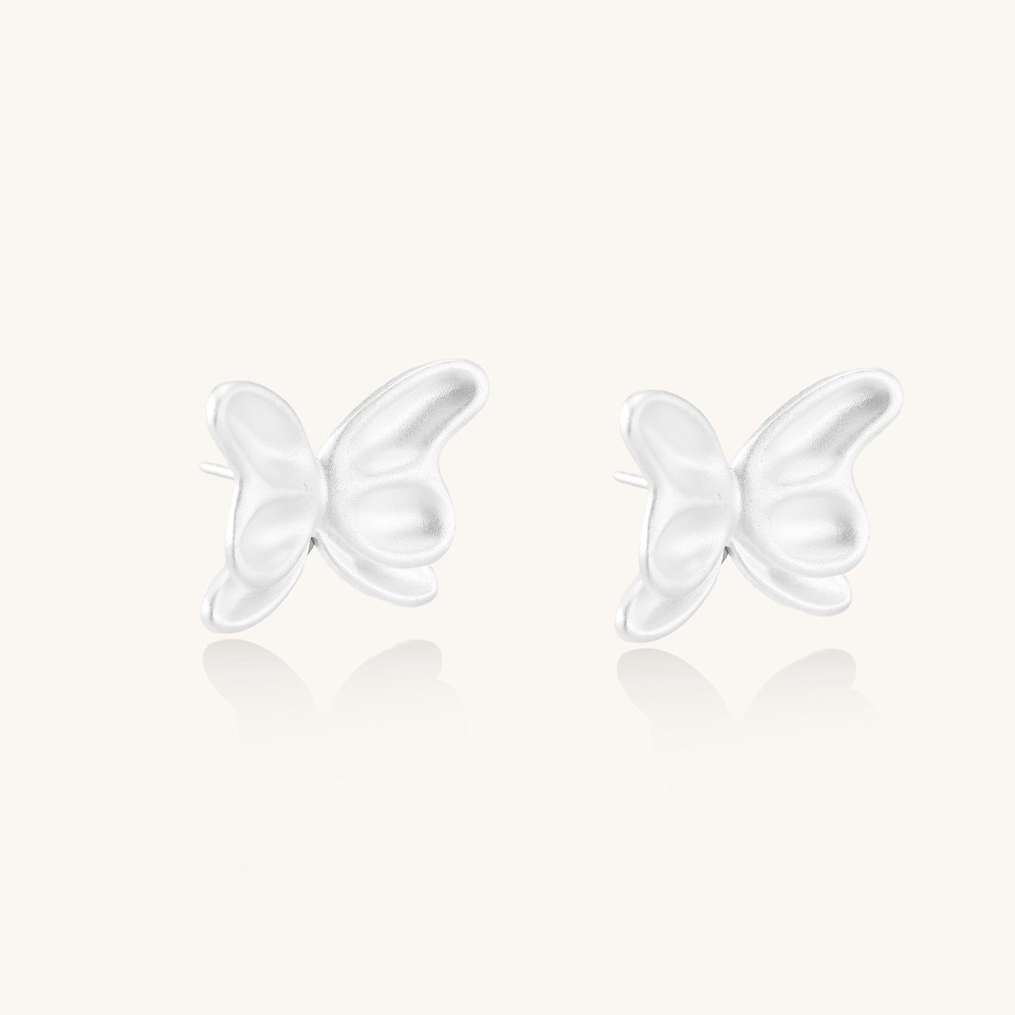Whispered Wings Silver Studs