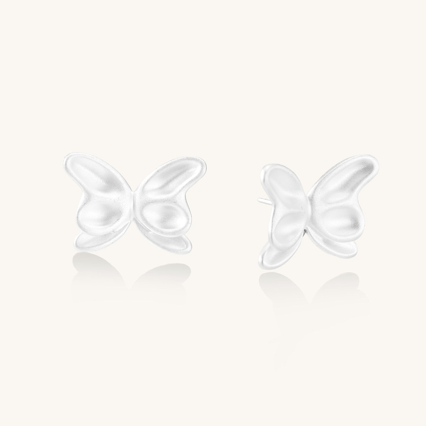 Whispered Wings Silver Studs