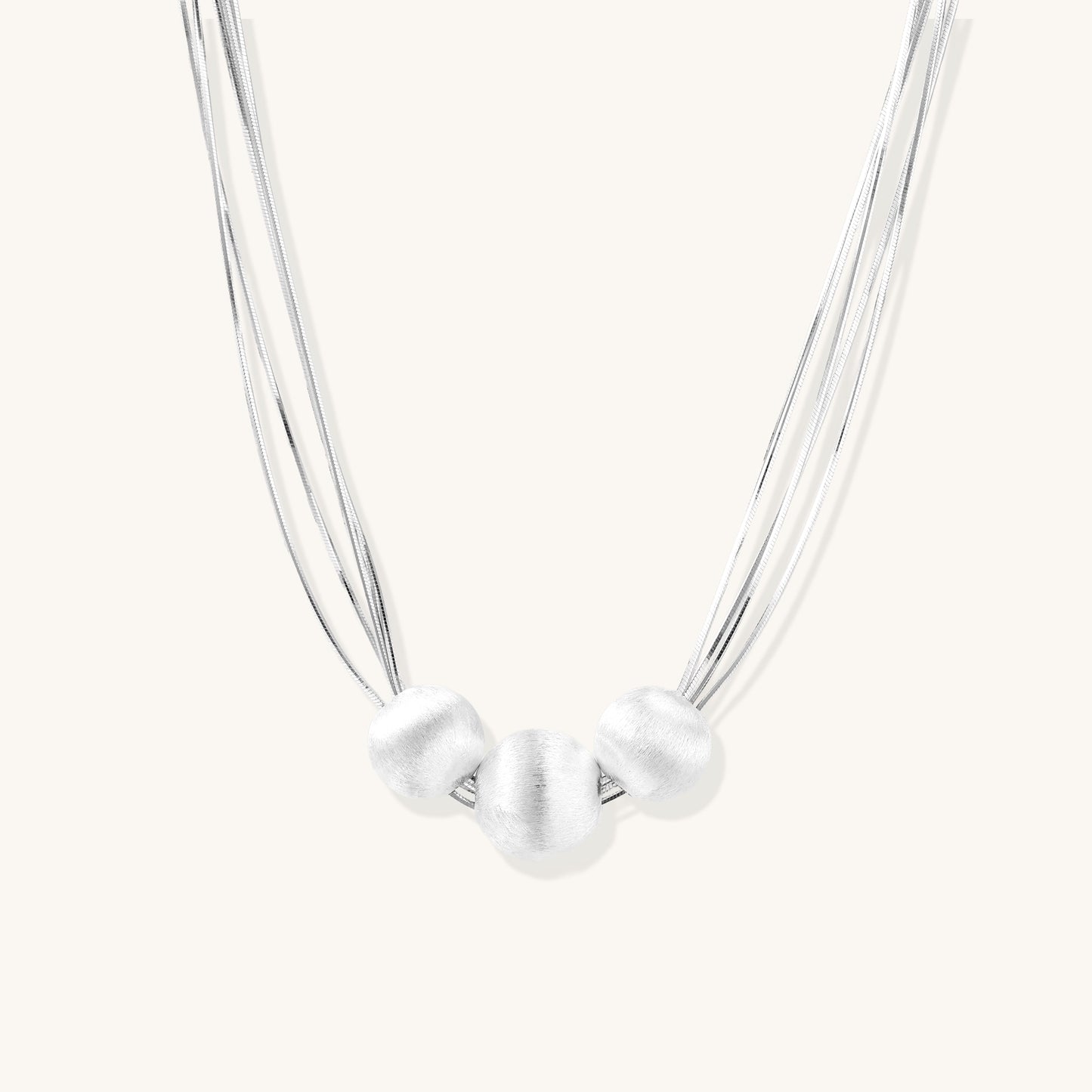Soft Echo Silver Necklace