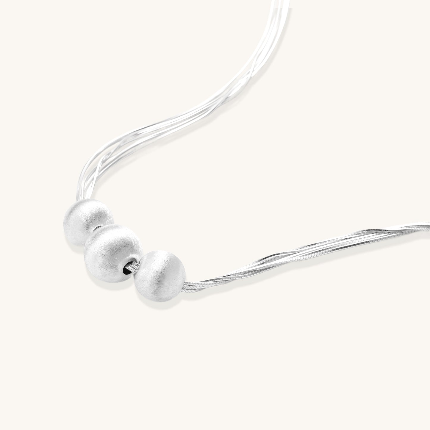 Soft Echo Silver Necklace