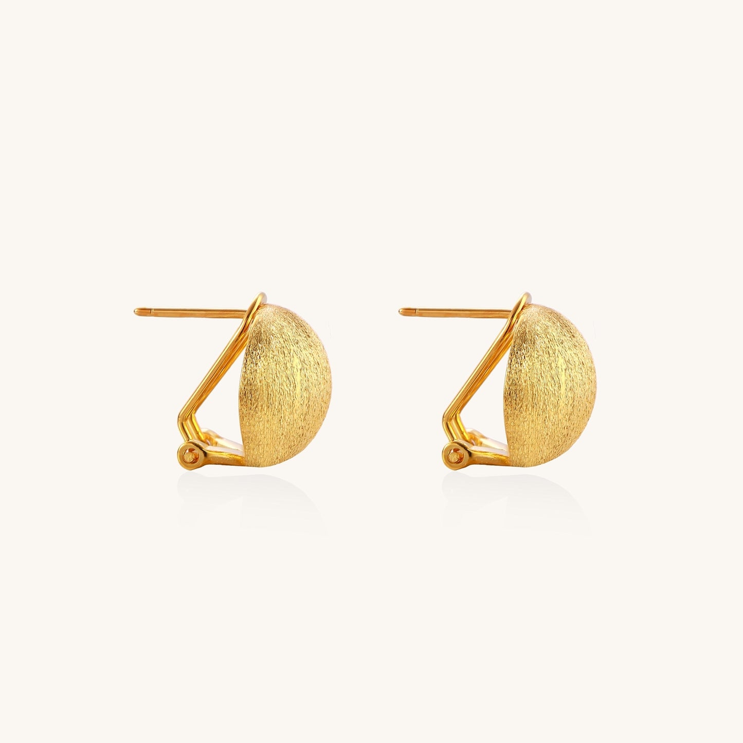Soft Whisper Brushed Gold Earrings