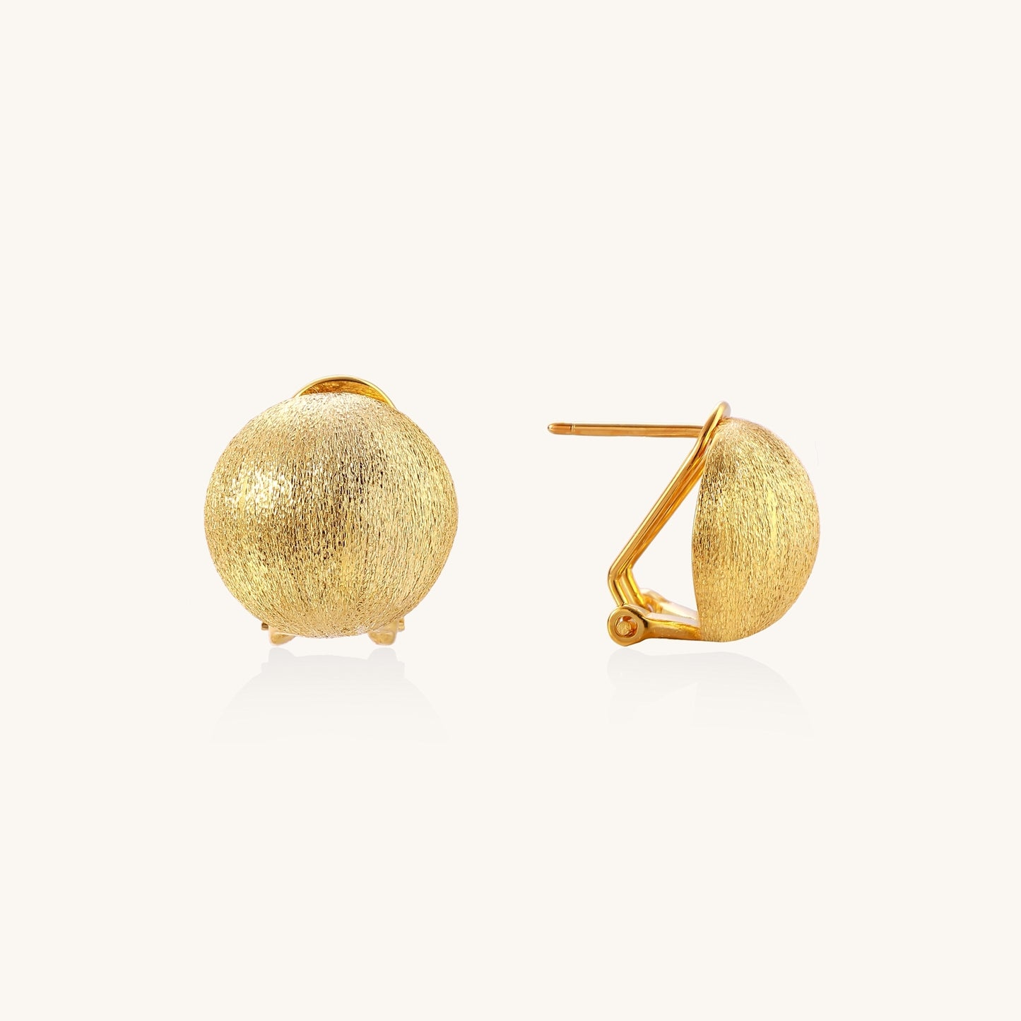 Soft Whisper Brushed Gold Earrings