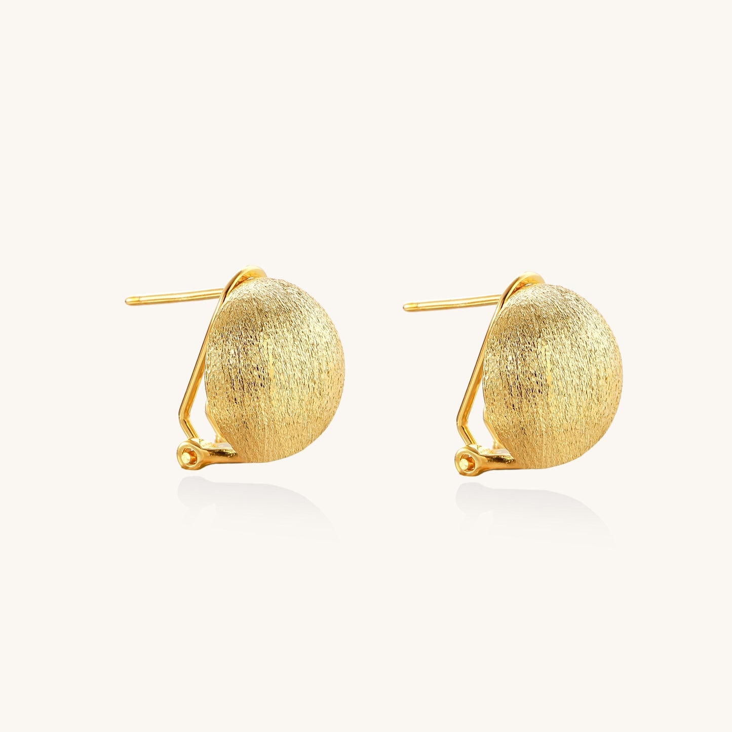 Soft Whisper Brushed Gold Earrings