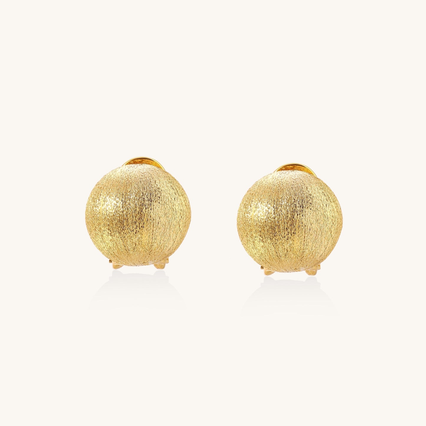 Soft Whisper Brushed Gold Earrings