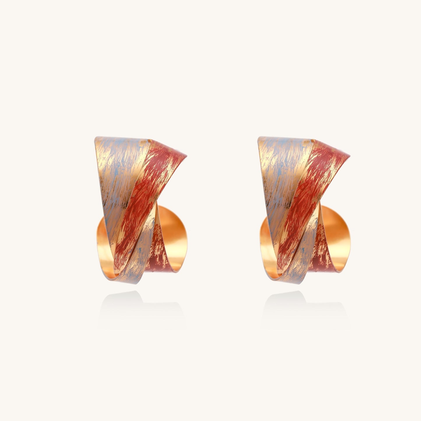 Brushed Flame Embrace Hoops