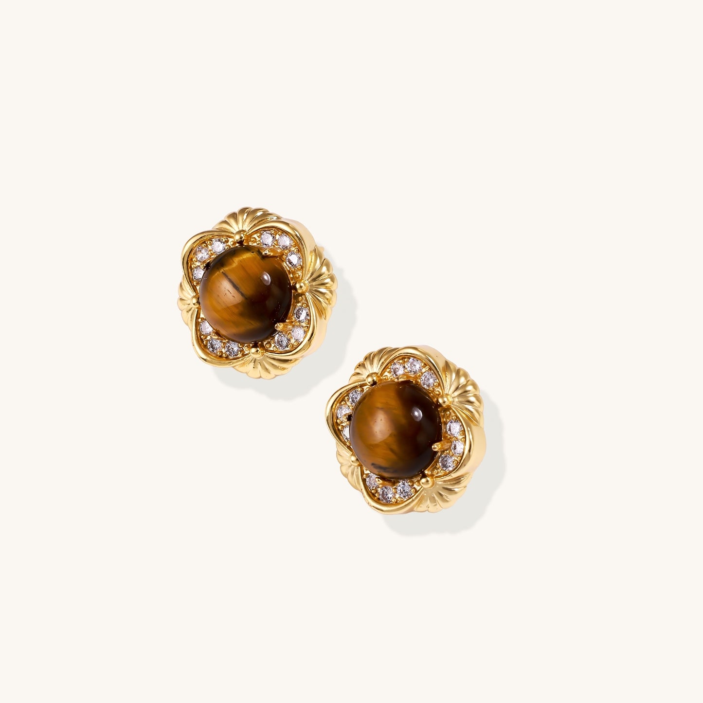 Inner Glow Tiger's Eye Studs