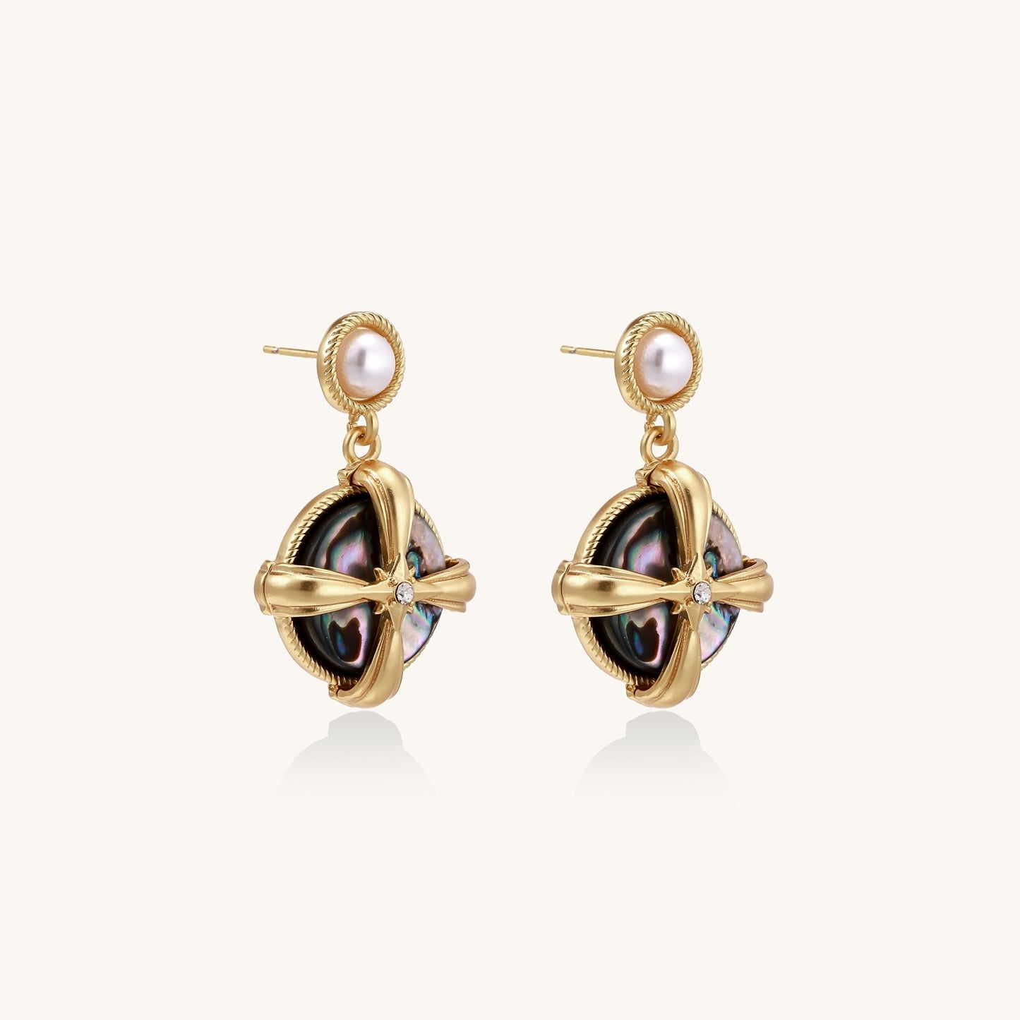 Echoes of Radiance Abalone Earrings