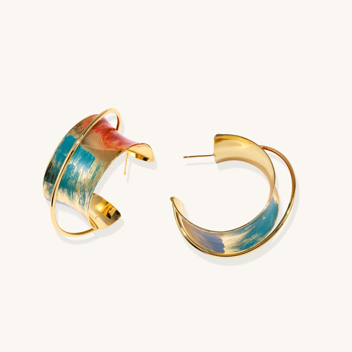 Canvas Flow Multicolor Hoop Earrings