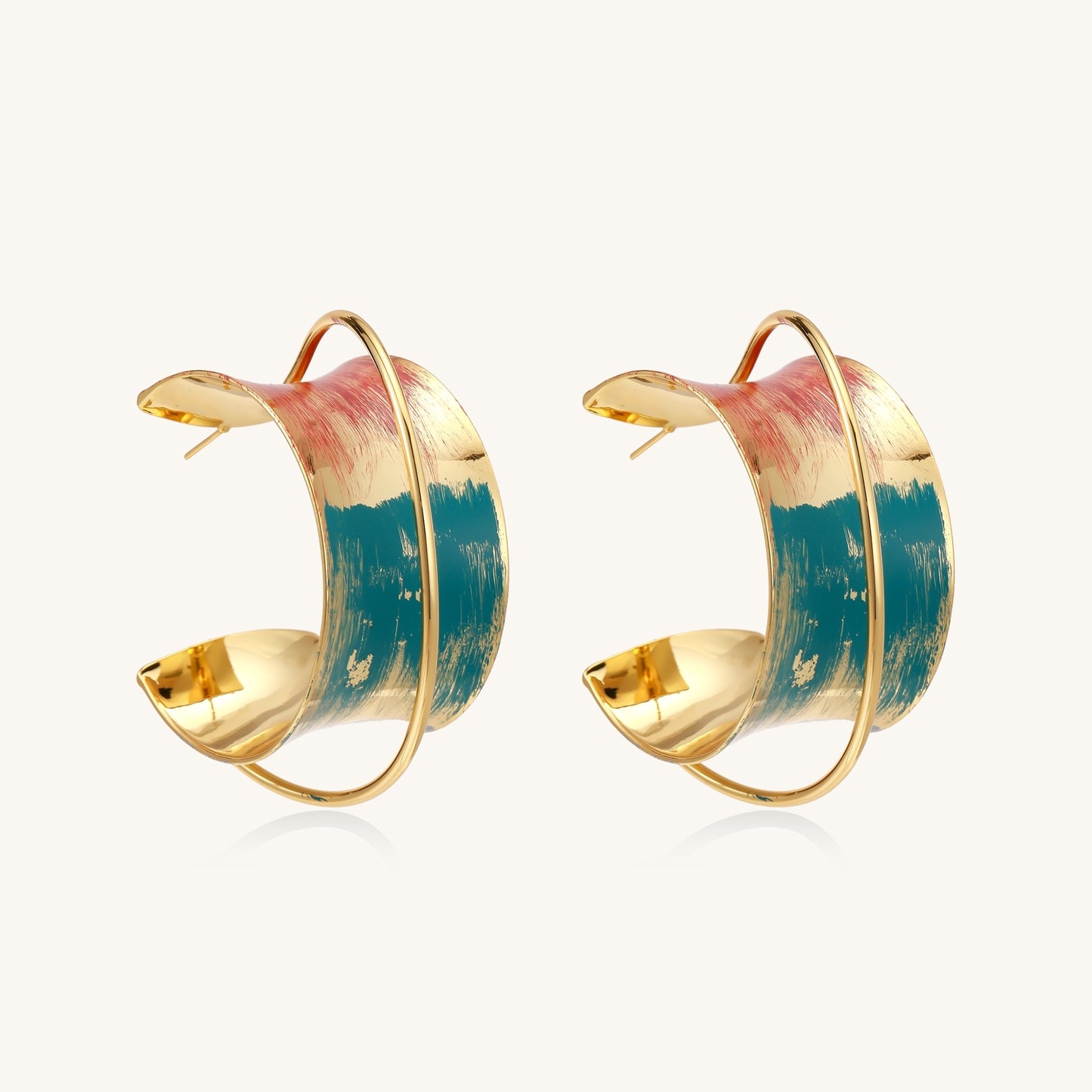 Canvas Flow Multicolor Hoop Earrings