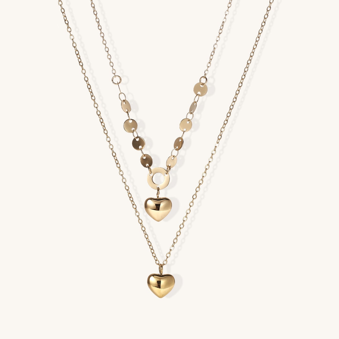 Layers of Love Heart Necklace