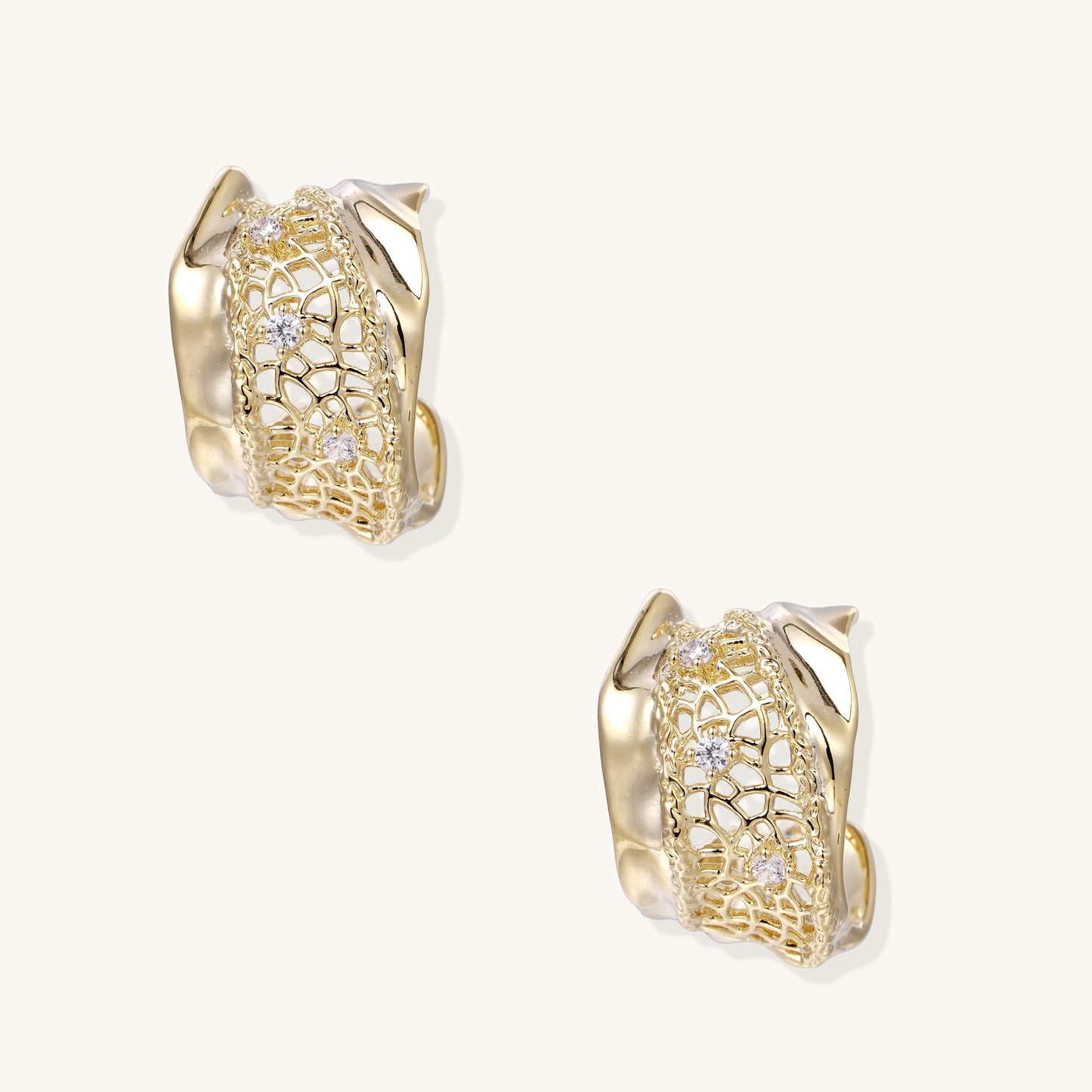 Golden Whisper Hoop Earrings