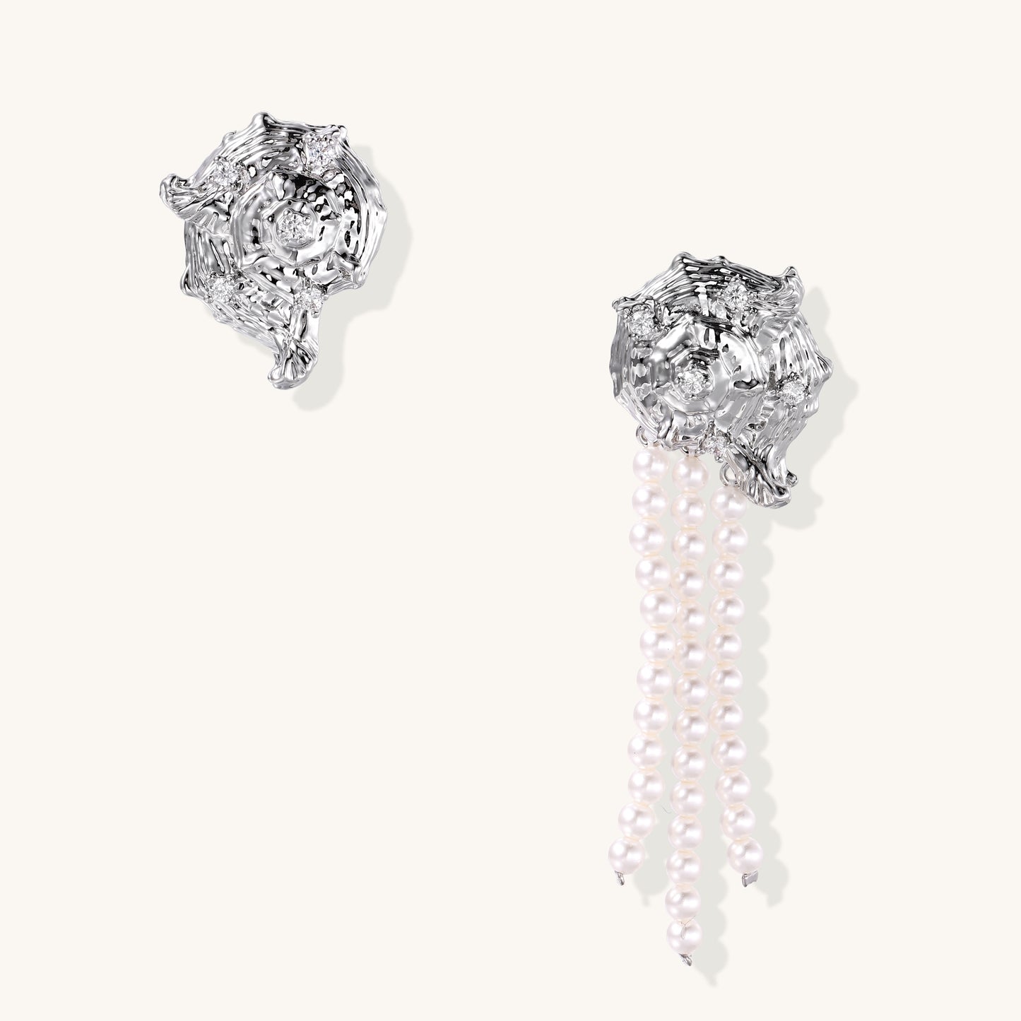 Crystalline Rose Statement Earrings