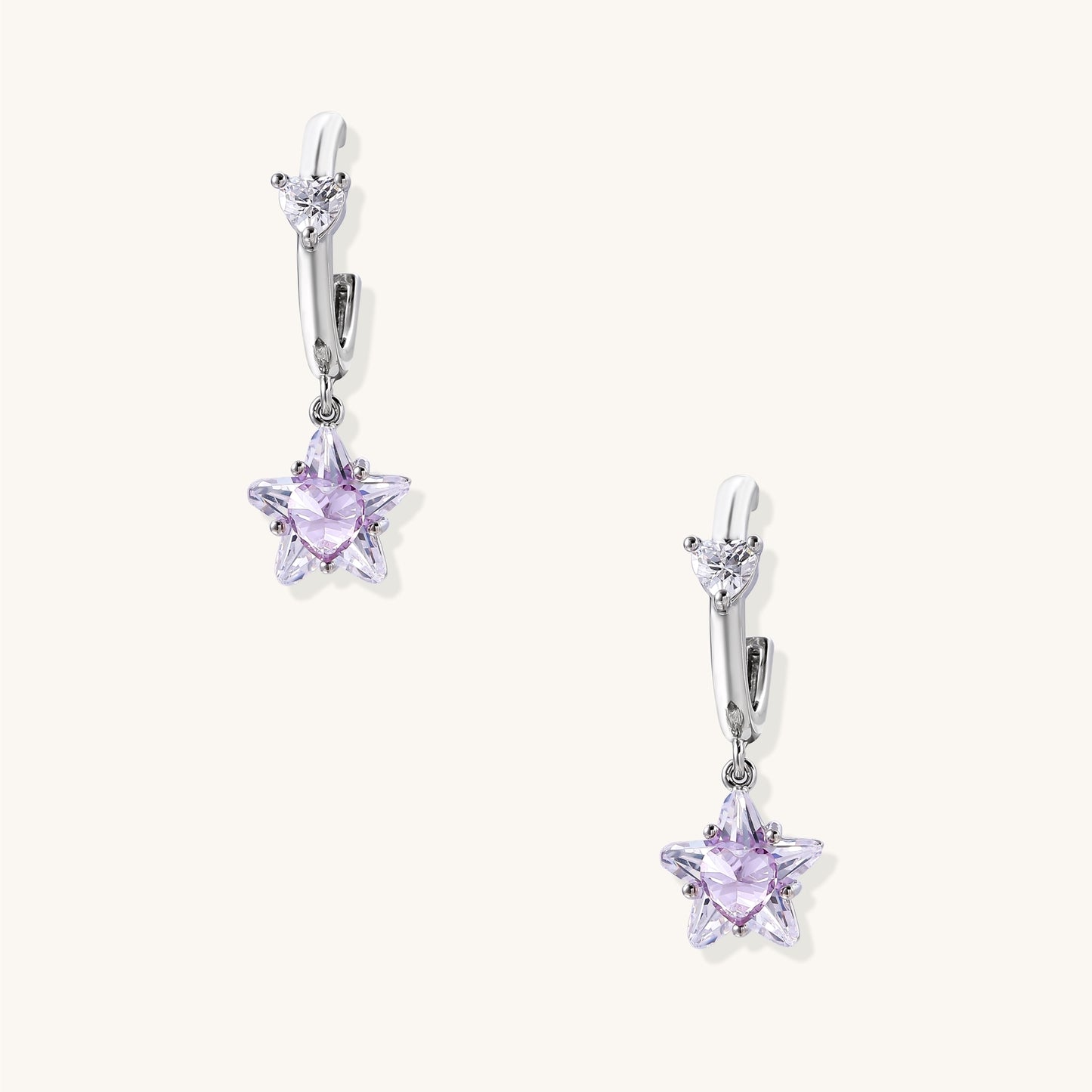 Crystal Heart Drop Earrings - Self-Love Energy