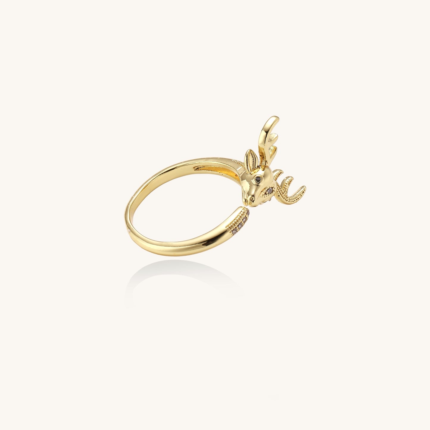 Strength in Stillness Deer Ring