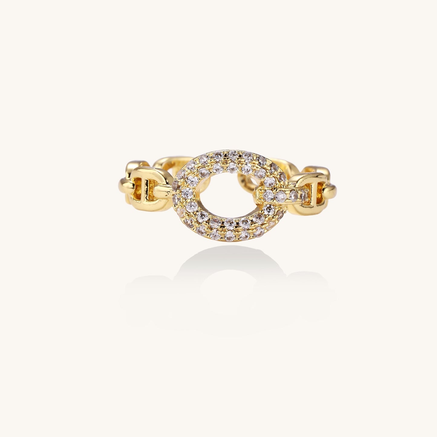 Golden Link Harmony Ring