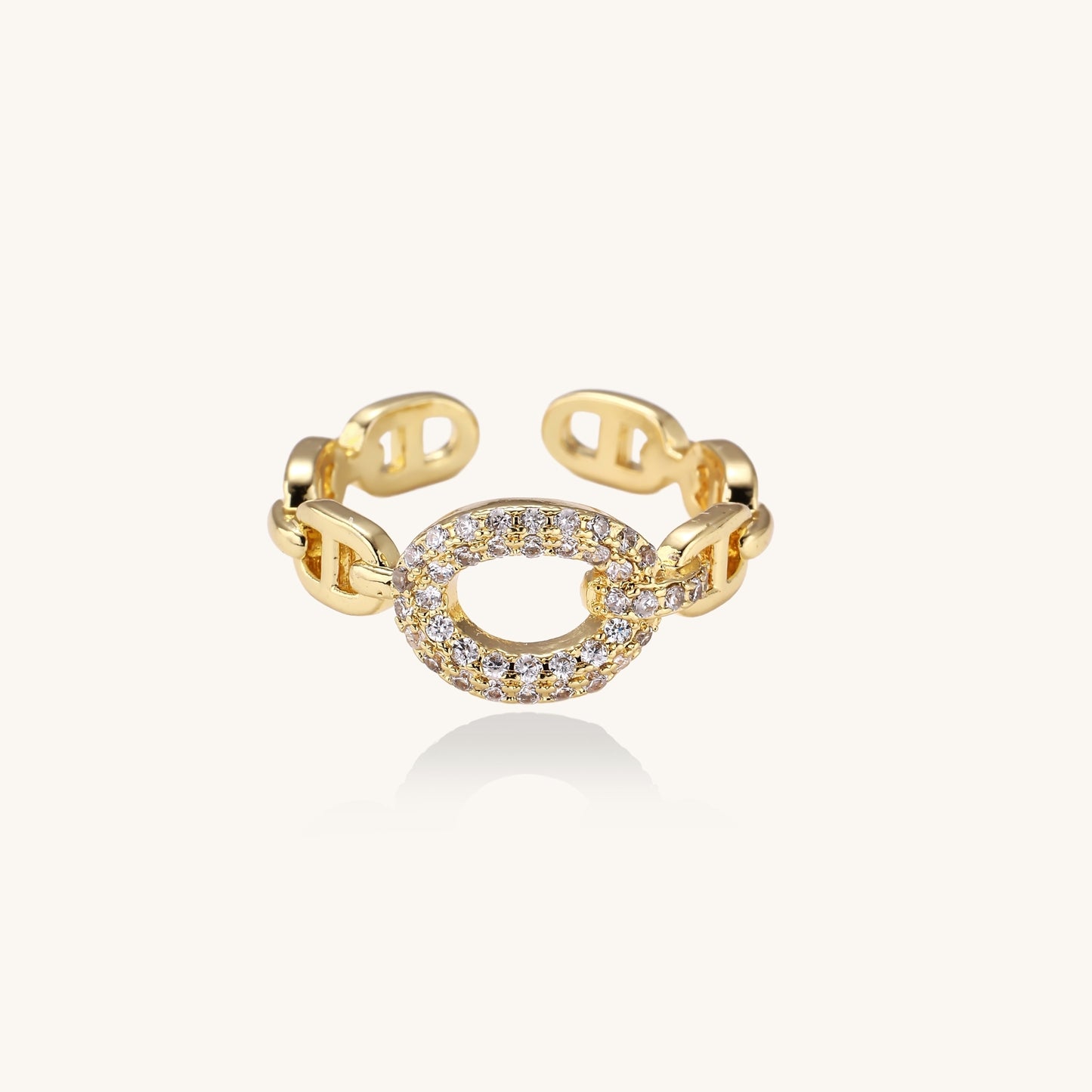 Golden Link Harmony Ring