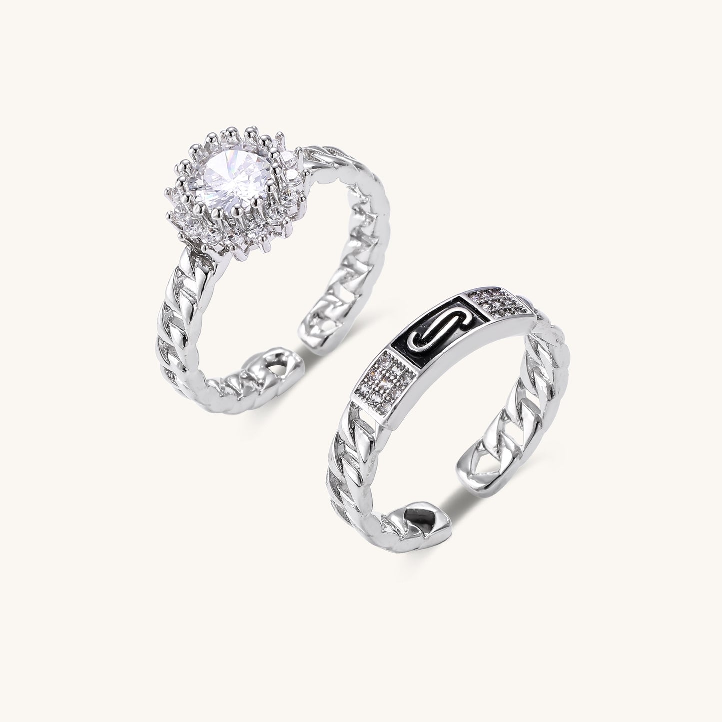 Echoes of Light Dual Ring Set