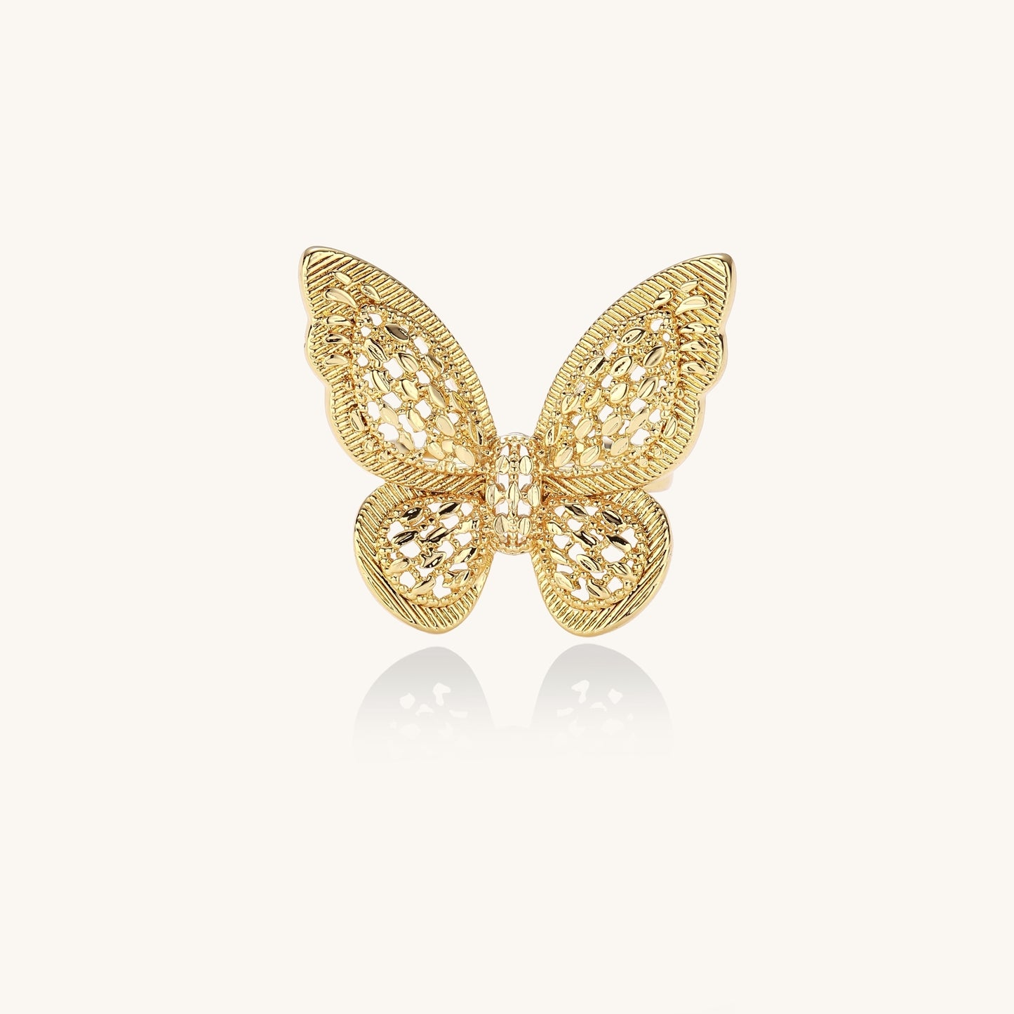 Whisper of Transformation Butterfly Ring