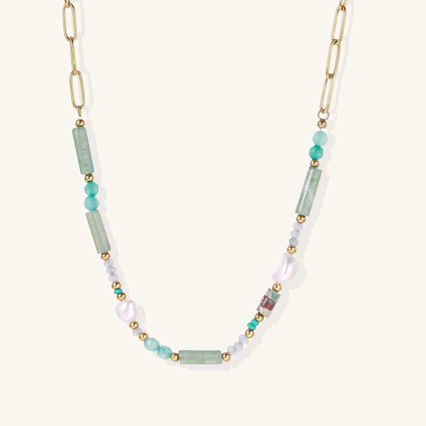 Calm Balance Pearl & Quartz Necklace