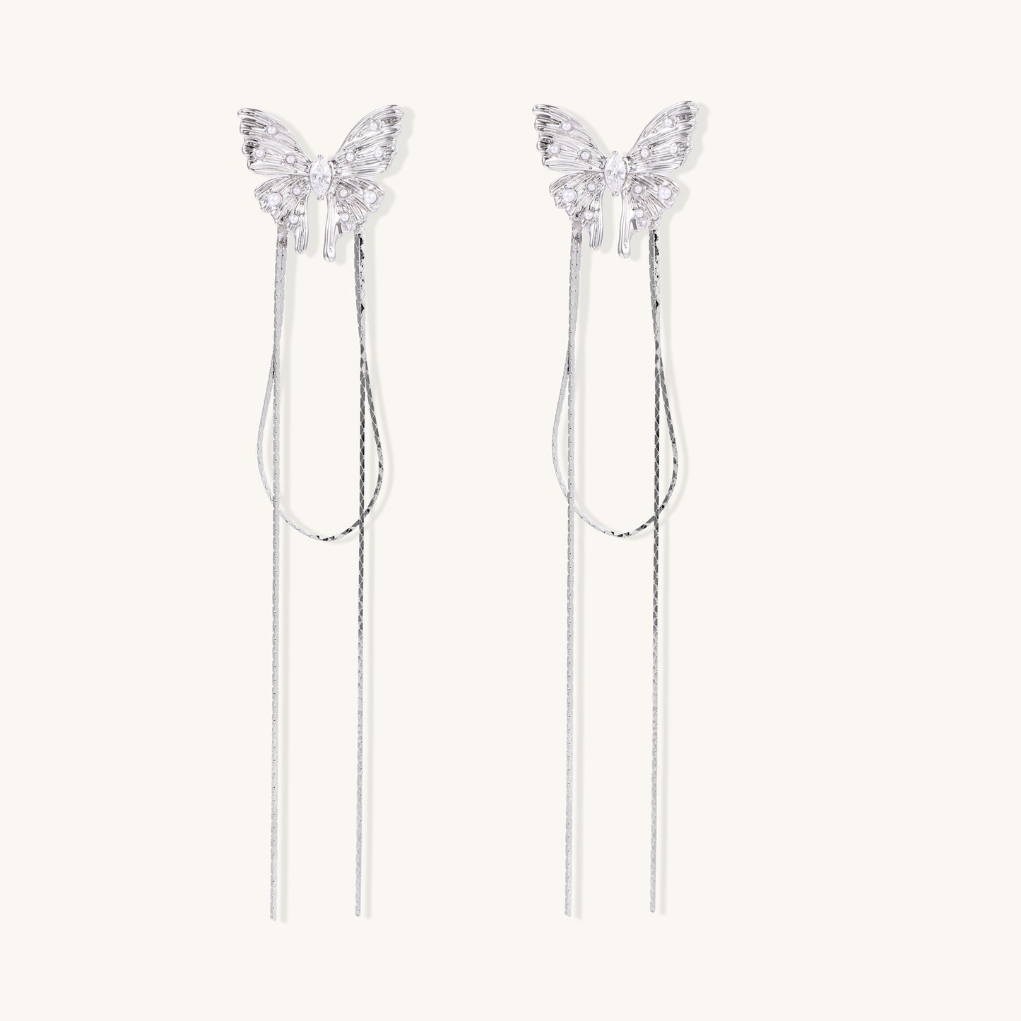 Whispering Wings Threader Earrings