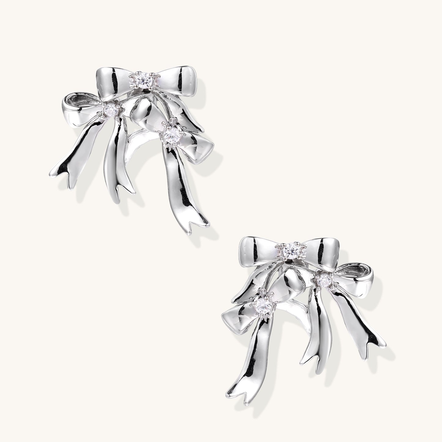 Whispers of Grace Bow Earrings