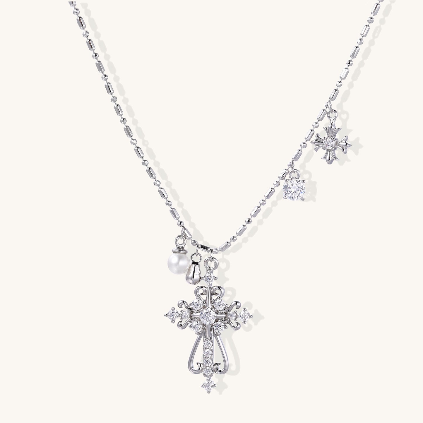 Cross Statement Necklace with Divine Your Way