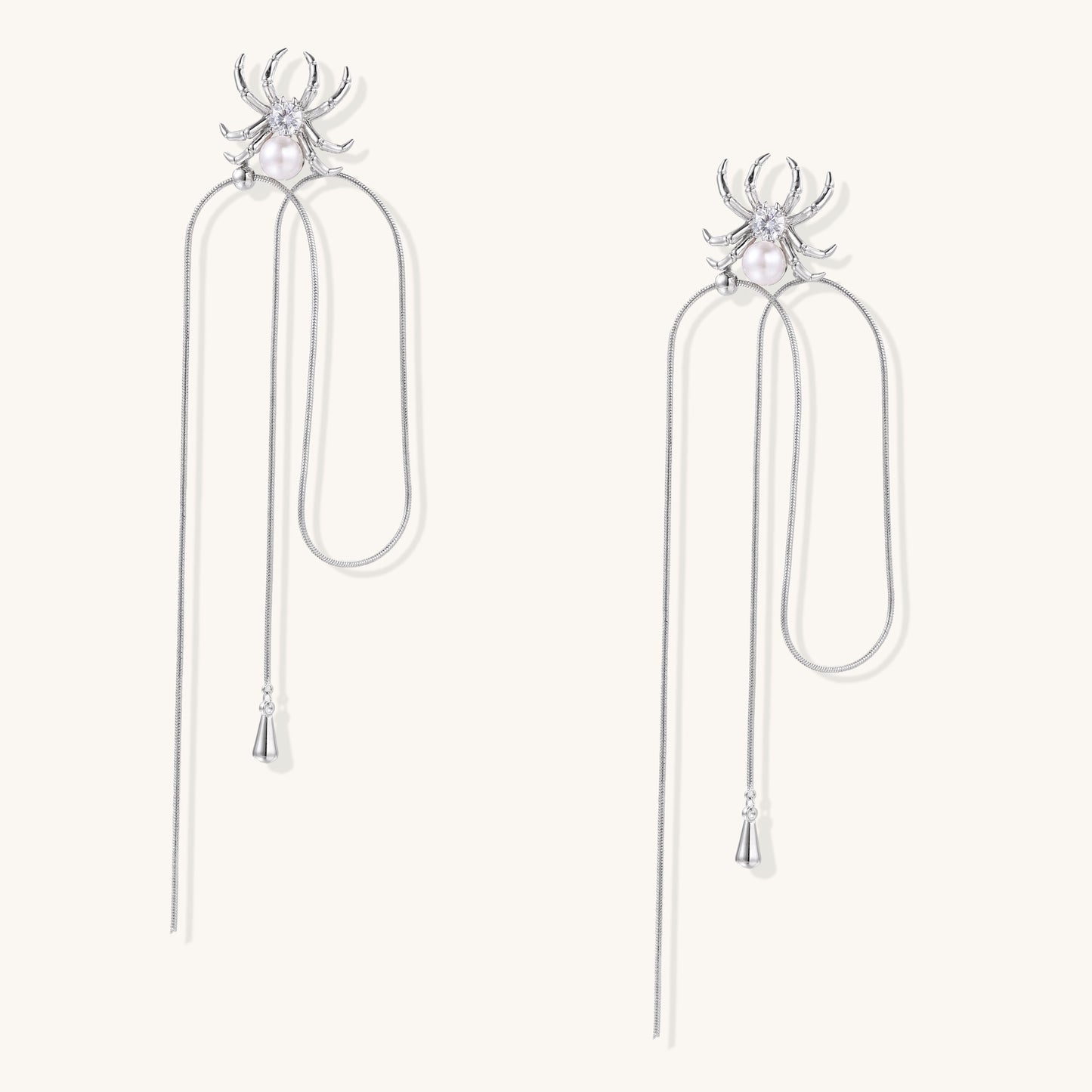 The Spider's Sanctuary Lariat Earrings