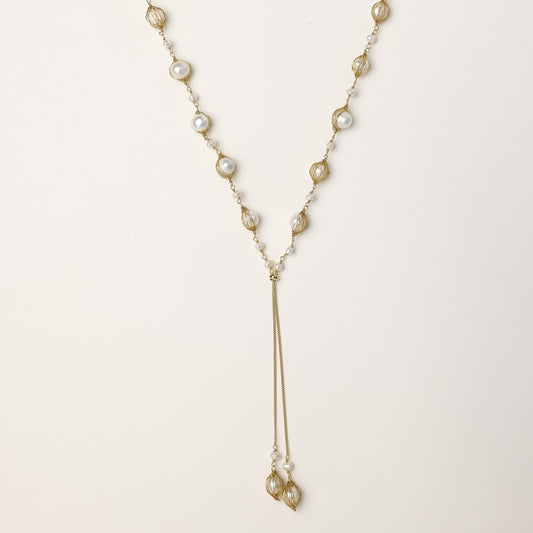 Golden Drift Freshwater Pearl Necklace