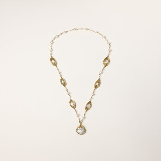 Echoes of Light Baroque Pendant Necklace