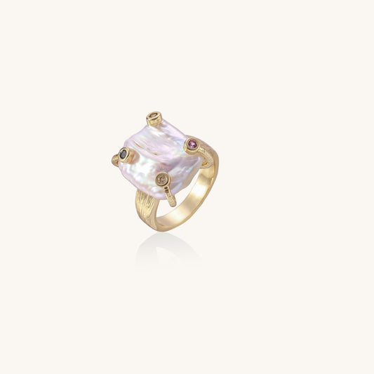 Where Pearls Meet the Cosmos Ring