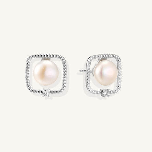 Square Pearl Studs