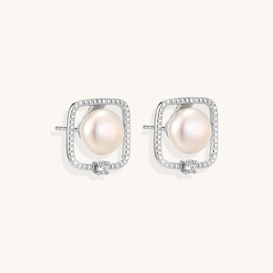Square Pearl Studs