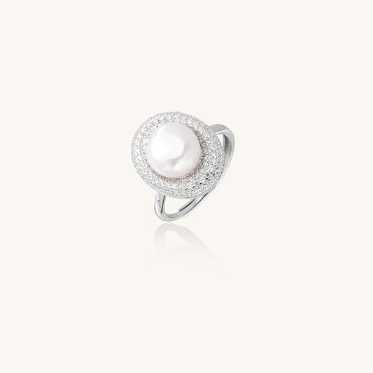 Pearl Halo Ring