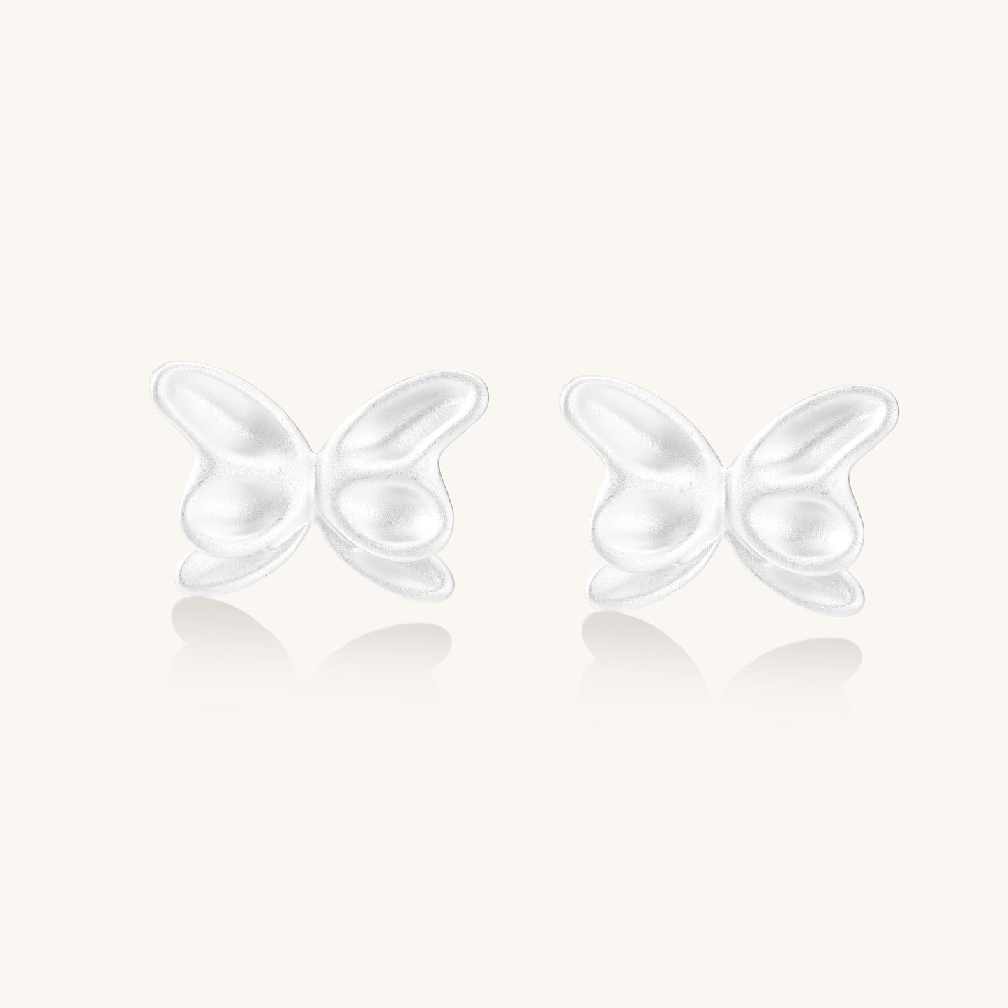 Whispered Wings Silver Studs