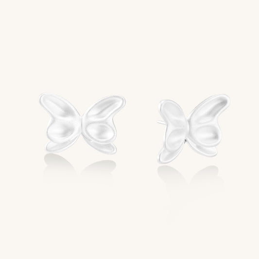 Whispered Wings Silver Studs