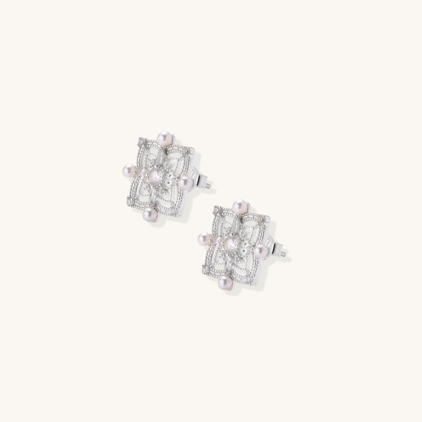 Gentle Comfort Pearl Stud Earrings
