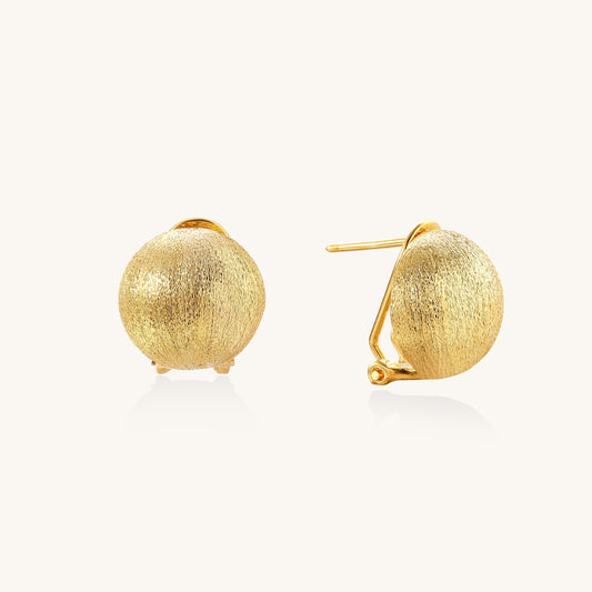 Soft Whisper Brushed Gold Earrings