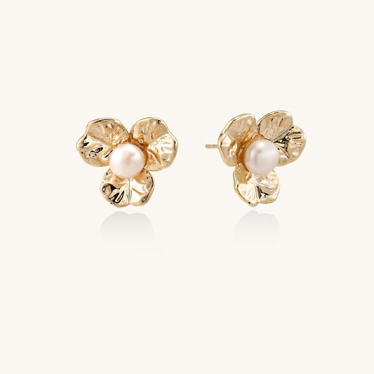 Gentle Comfort Floral Pearl Studs