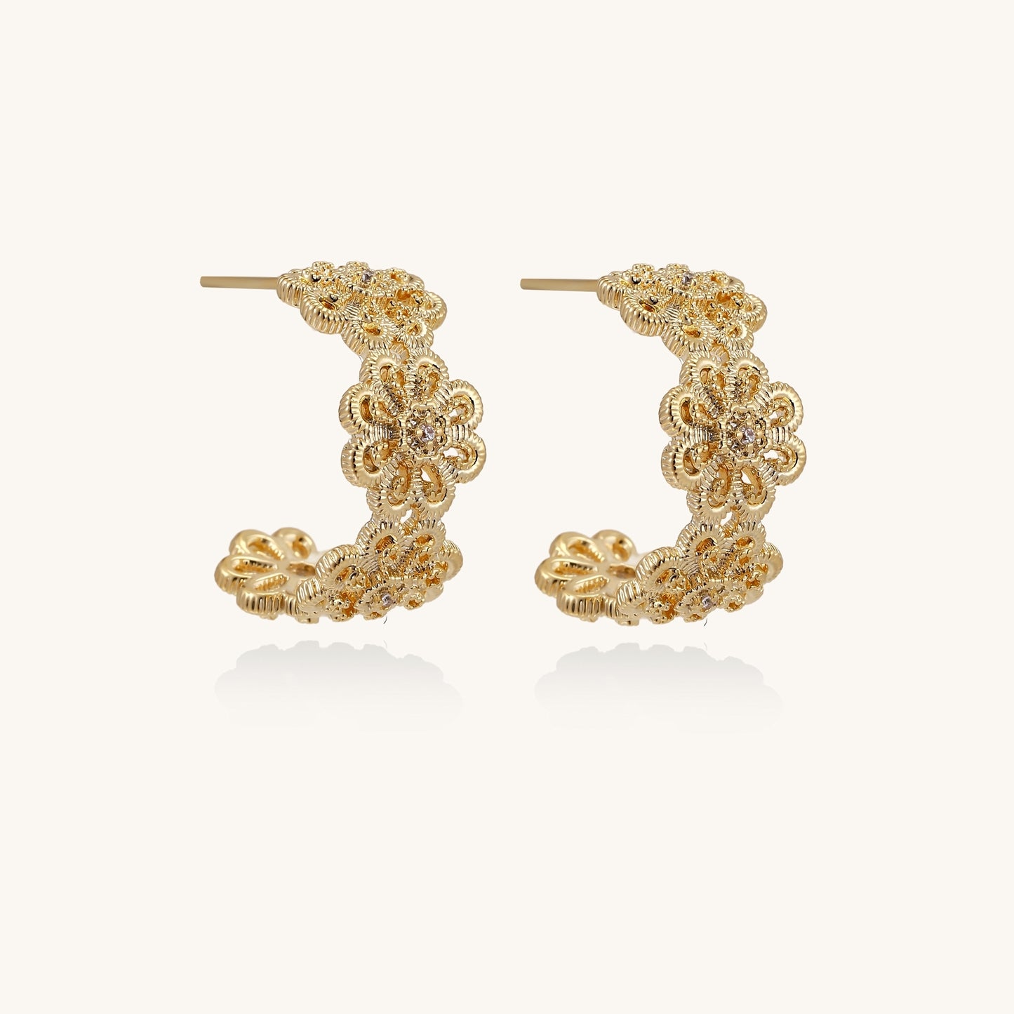 Golden Bloom Energy Hoops