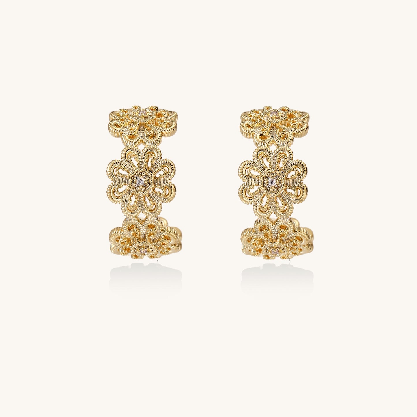 Golden Bloom Energy Hoops