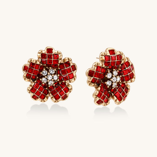 Eternal Bloom Ruby Earrings